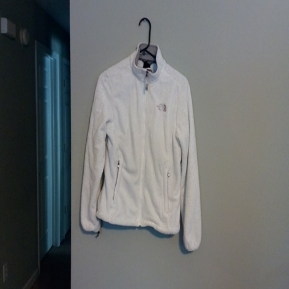The North Face white fleece jacket Size: Small